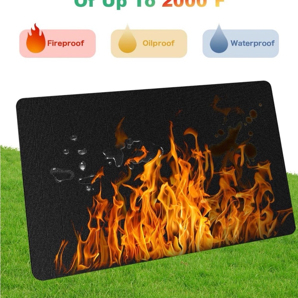 Fire blanket, fireproof grill mat, BBQ mat. New - Picture 4 of 8